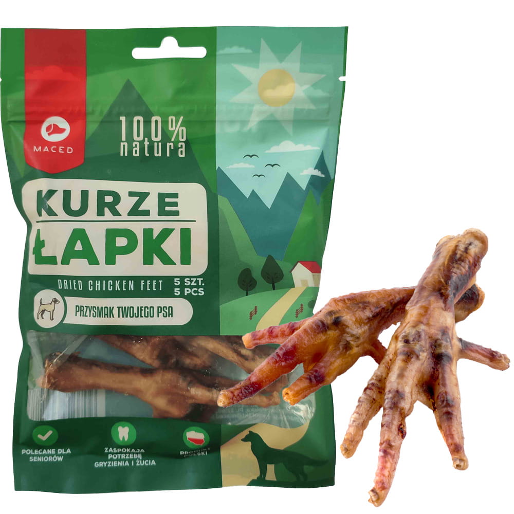 Maced kurze łapki drobiowe naturalny przysmak 5szt